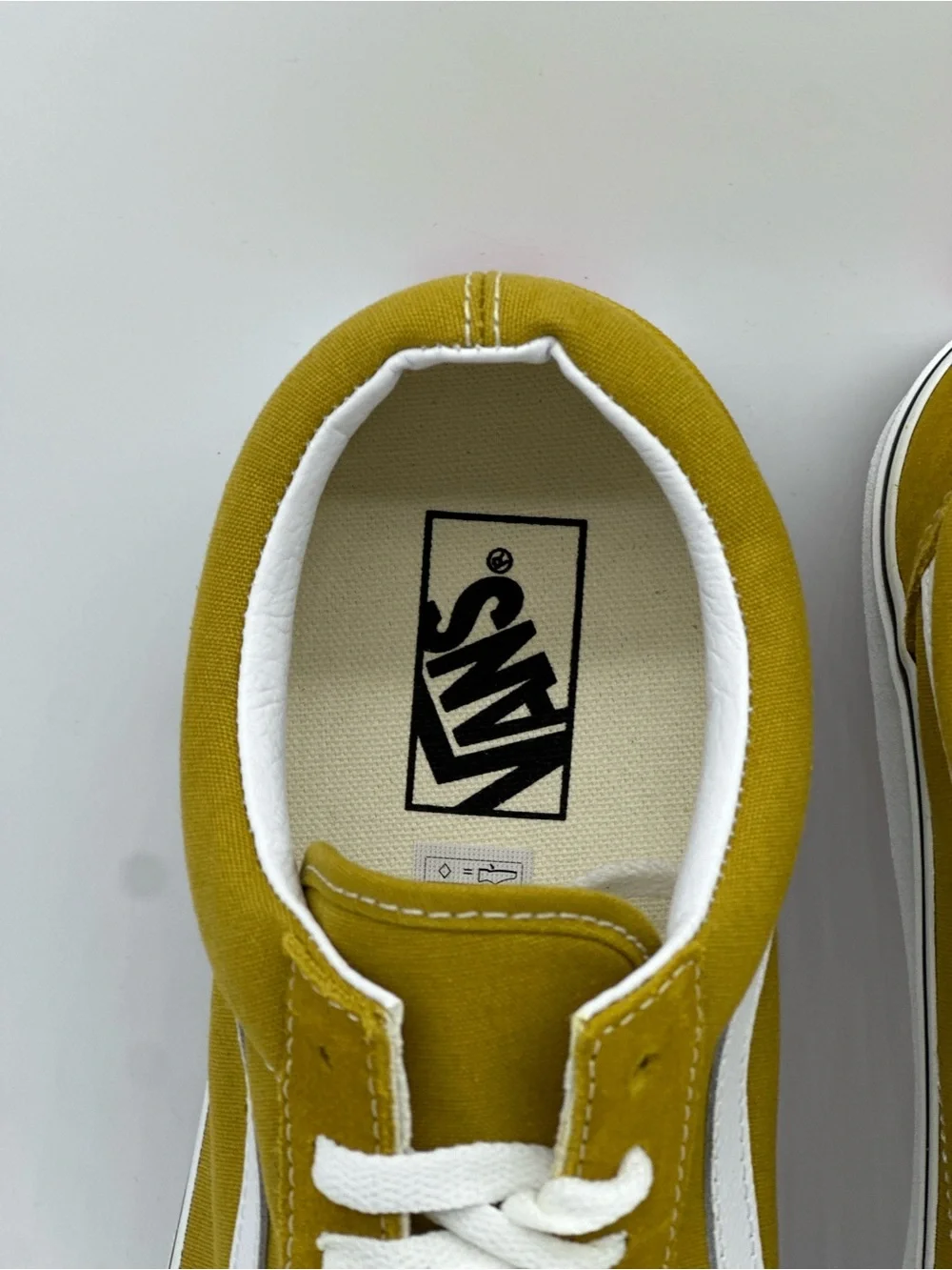 Vans Mustard Yellow Low-Top Suede Sneakers with White Stripe